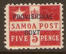 Samoa 1899 5d Red. SG94a.